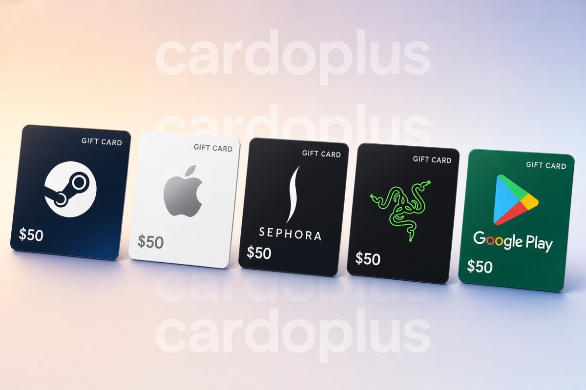 TOP FIVE HIGHEST-VALUE GIFT CARDS TO TRADE ON CARDOPLUS.NET